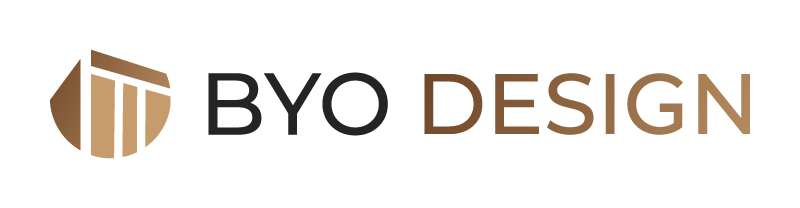BYO Design logo, čierne